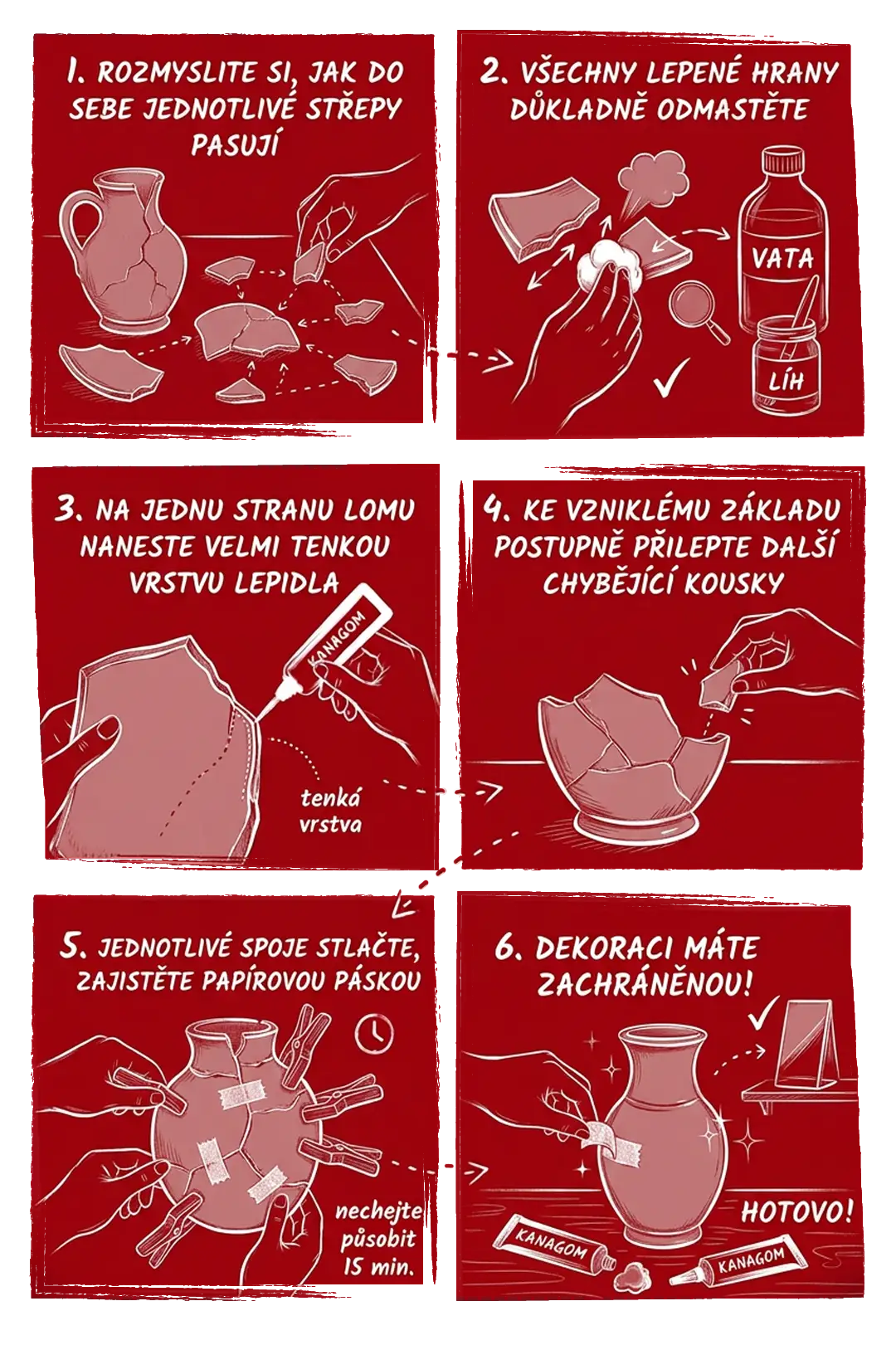 Oprava pokojových skleněných dekorací